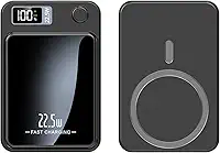 Carregador Portátil Indução Power Bank 10000mAh, carregador por indução Sem Fio Magnético com Cabo Tipo-C 20W PD Carregamento Rápido Compatível com Android e IOS