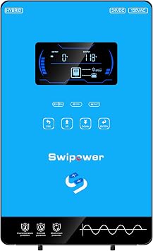 Xijia Hybrid Inverter 4000W Pure Sine Wave Power Inverter with 140A MPPT Solar Charger DC 24V to AC 110V60HZ Solar Converter,Battery-Less Operation, Compatible with Lithium & AGM Batteries