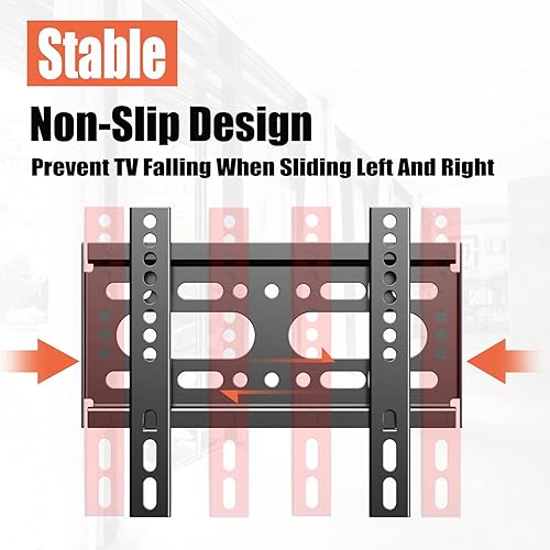 Miniatura 3 de JXMTSPW Soporte de pared para monitor de pantalla de 14 a 42 pulgadas, soporte de TV de perfil bajo, soporte de pared plano fijo, capacidad de 55.1