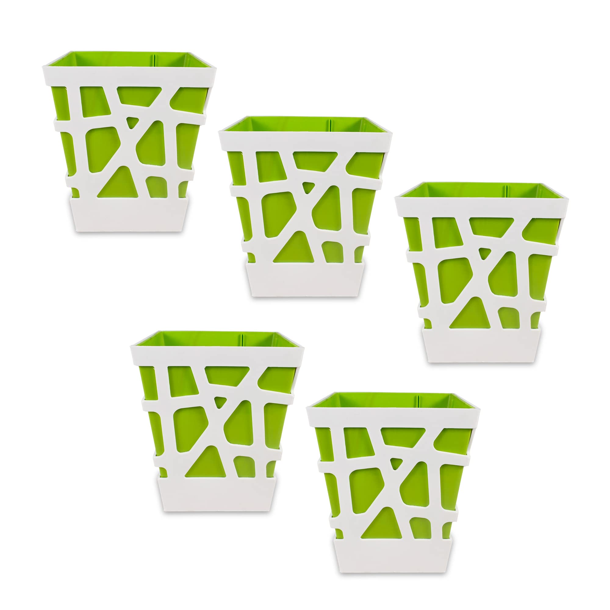Sharpex Mosaic Pot, Self-Watering Mechanism Planter, Use for Home Decoration and Gardening, Modern Pot for All House Plants, Flowers, Herbs, Vegetables-Pack of 5(Green) (B0993LTYSK) Amazon Price History, Amazon Price Tracker