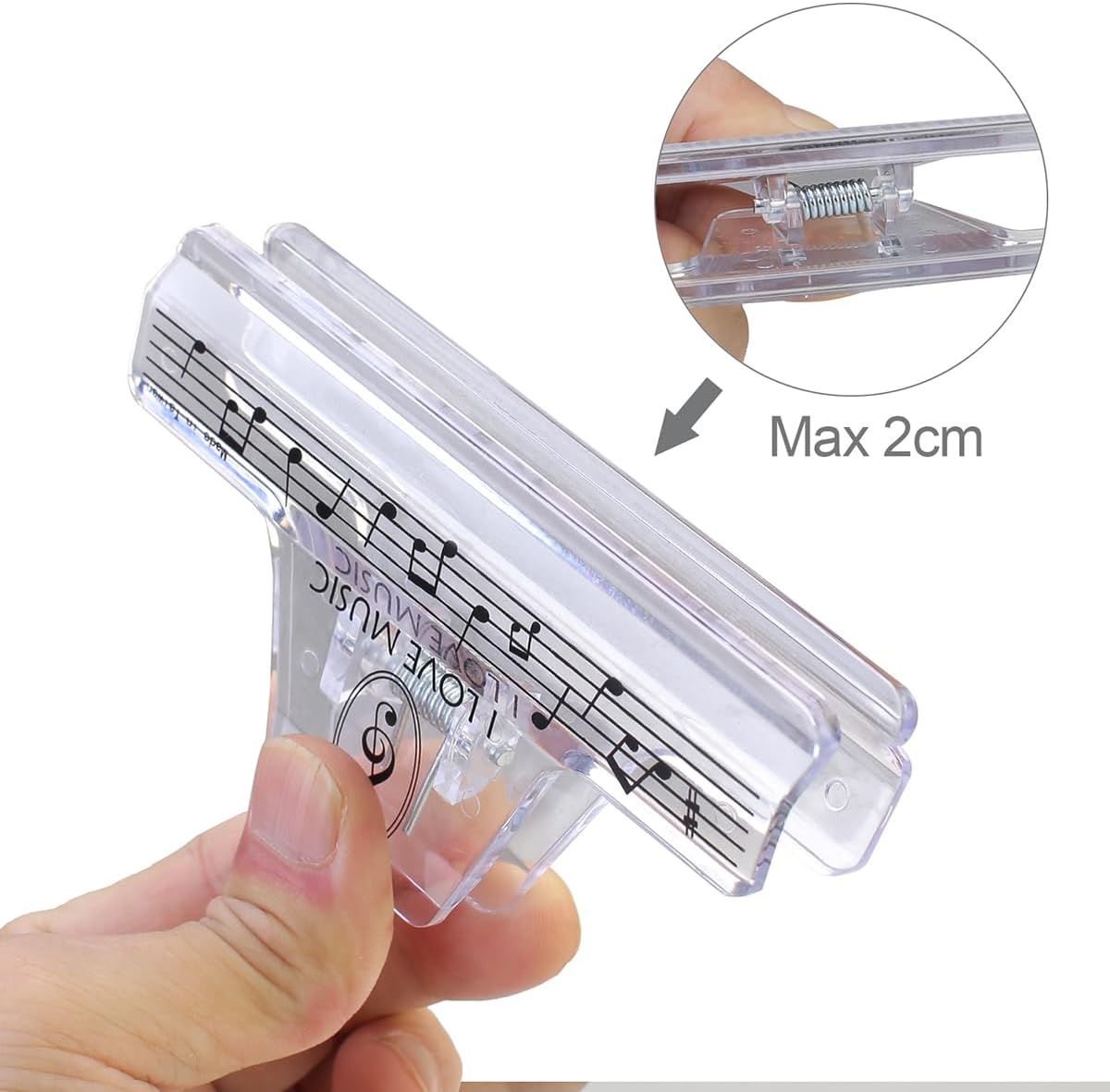 Music Note Clips Plastic Sheet Clips Book Clips Clamps Clips Stationary Clips Perfect Document and Paper Organizer Tool for Music, Book Pages Clipbooks, Clothes Pegs,Snack Packaging Clips image 3