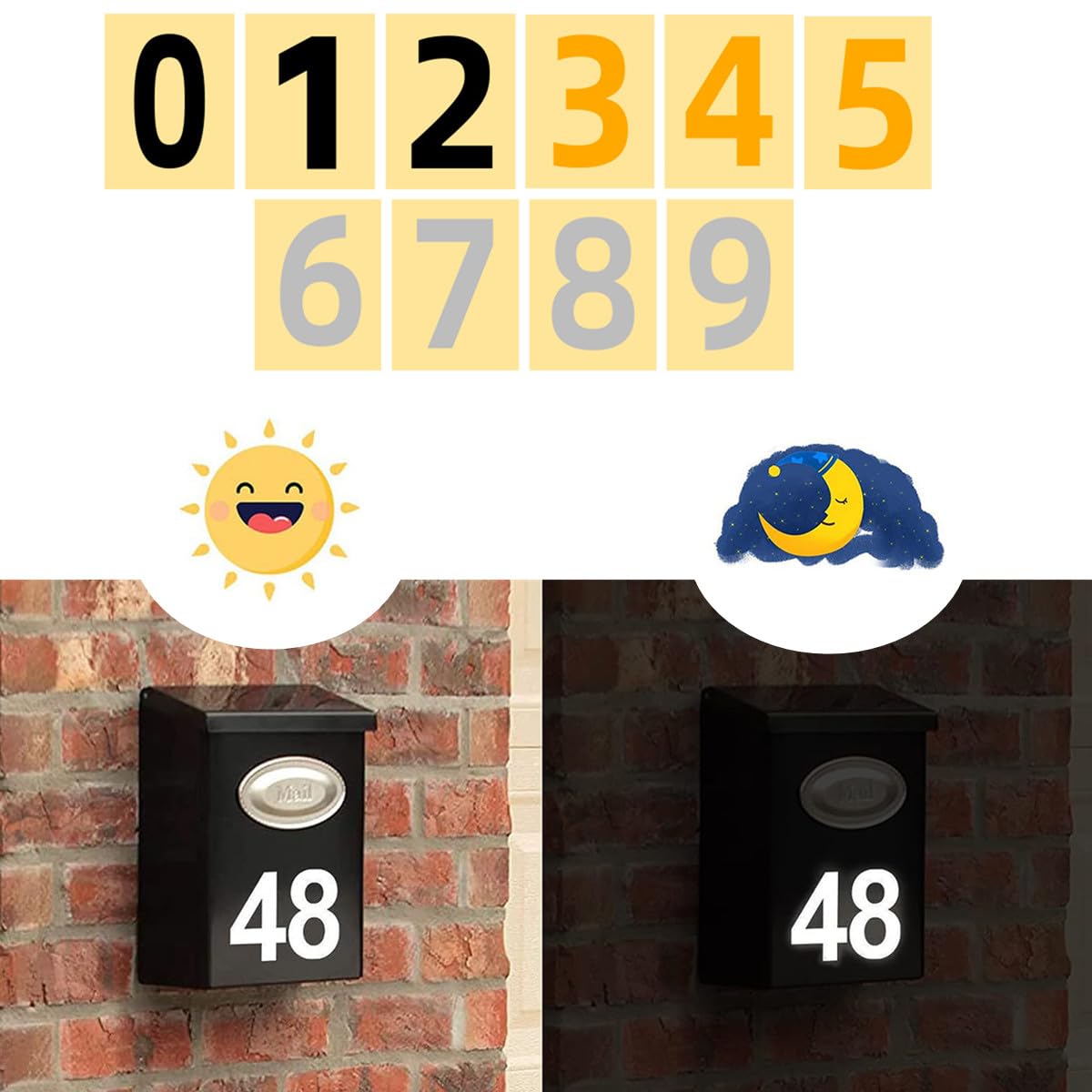 SamHeng 36 Pièces Réfléchissant Autocollants De Boîte Aux