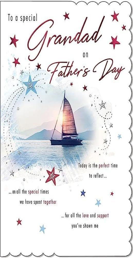 Traditional Father's Day Card Grandad - 9 x 6 inches - Piccadilly Greetings, (A53353)