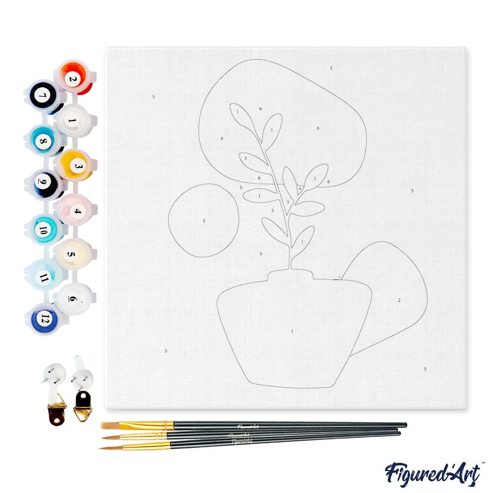 Kit Tout Inclus Adulte Kit Mini Peinture Par Numéros Figured'Art 20x20cm Avec Cadre - Plante Grasse - Loisir Créatif DIY Cadeau Personnalisé Kit Tout Inclus Adulte Kit Mini Peinture Par Numéros Figured'Art 20x20cm Avec Cadre - Plante Grasse - Loisir Créatif DIY Cadeau Personnalisé