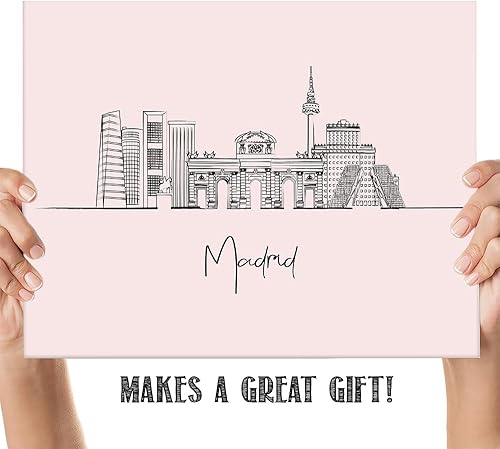 Vista 209 de TJ Originals - Barcelona, Madrid y España vistas de la ciudad, arte de pared ilustrado a mano, decoración de pared de sala de estar - Pósteres