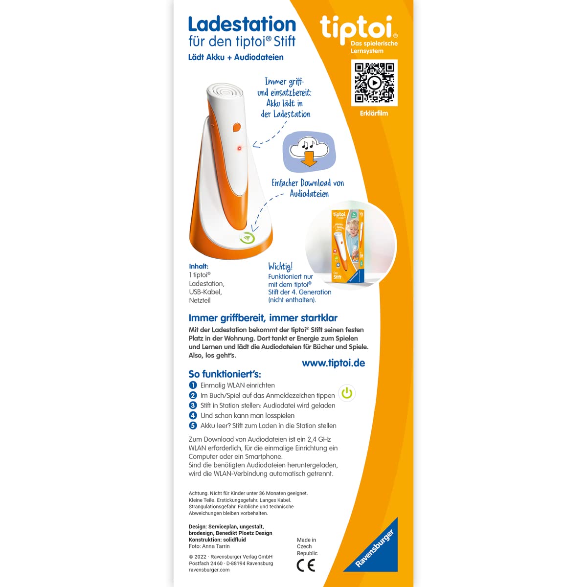 Ravensburger Ravensburger tiptoi Ladestation 00111 - lädt Akku und Audiodateien, Ladestation für den tiptoi Stift der 4. Generation in use