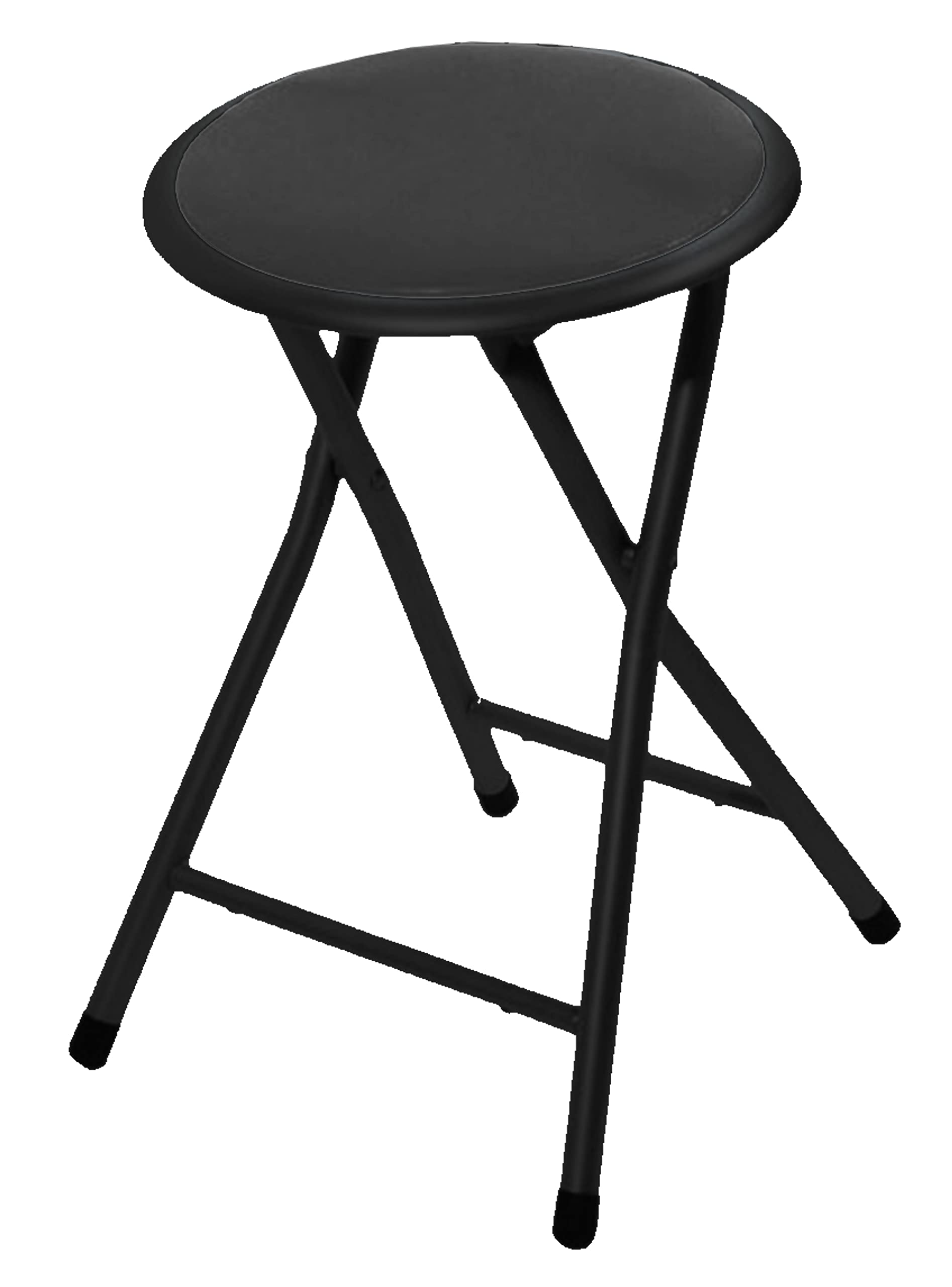 GREATOOL -Taburete Plegable de Aluminio con Asiento Acolchado, Pack 6 Unidades para Cocina, Comedor, Salón, Dormitorio,45x30x30cm (6 Unidades, Negro)