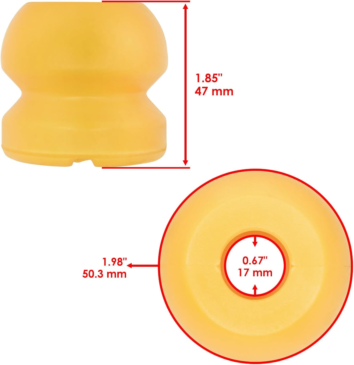 Powersports Replacement Parts for 4 Front Strut Shock Bumper For Polaris 5412665 5411608 17.8MM ID Mod-C33C-55474
