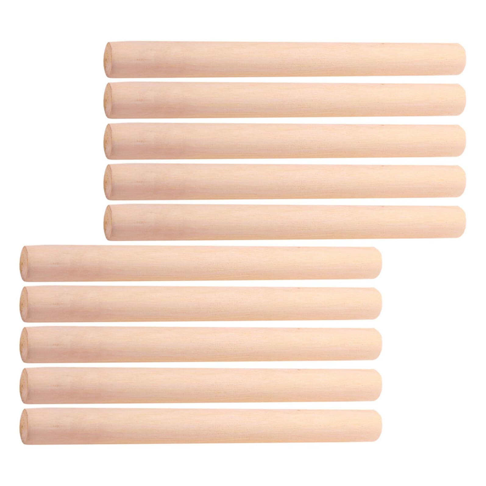 OUNONA Mattarello in Legno senza Sbavature Superficie Liscia Set 10 per Preparare Pasta e Dolci