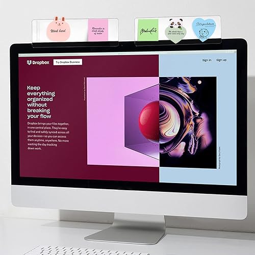 Miniatura 10 de Paquete de 2 tableros de notas negros de 8 pulgadas para computadora portátil, soporte de notas adhesivas, tablero de notas para laptop, paneles