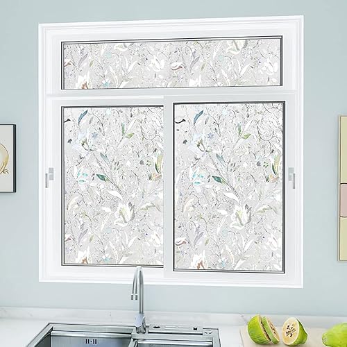 Miniatura 2 de Película de privacidad para ventana, tulipán 3D, calcomanías para ventanas de vitrales, vinilo decorativo para ventana, adhesivo estático para