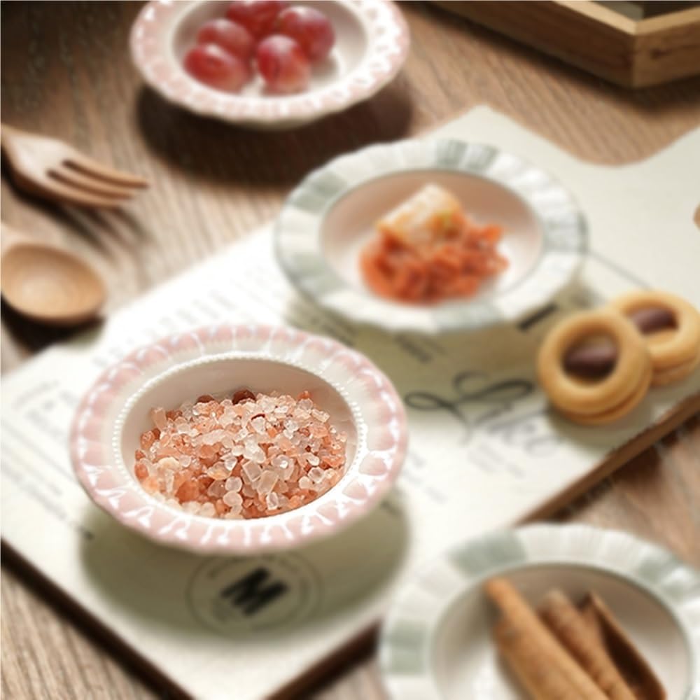 Ceramiczna miska do maczania, spodek do przekąsek, deserów, przypraw, przypraw, przystawek, octu, keczupu, 6 szt