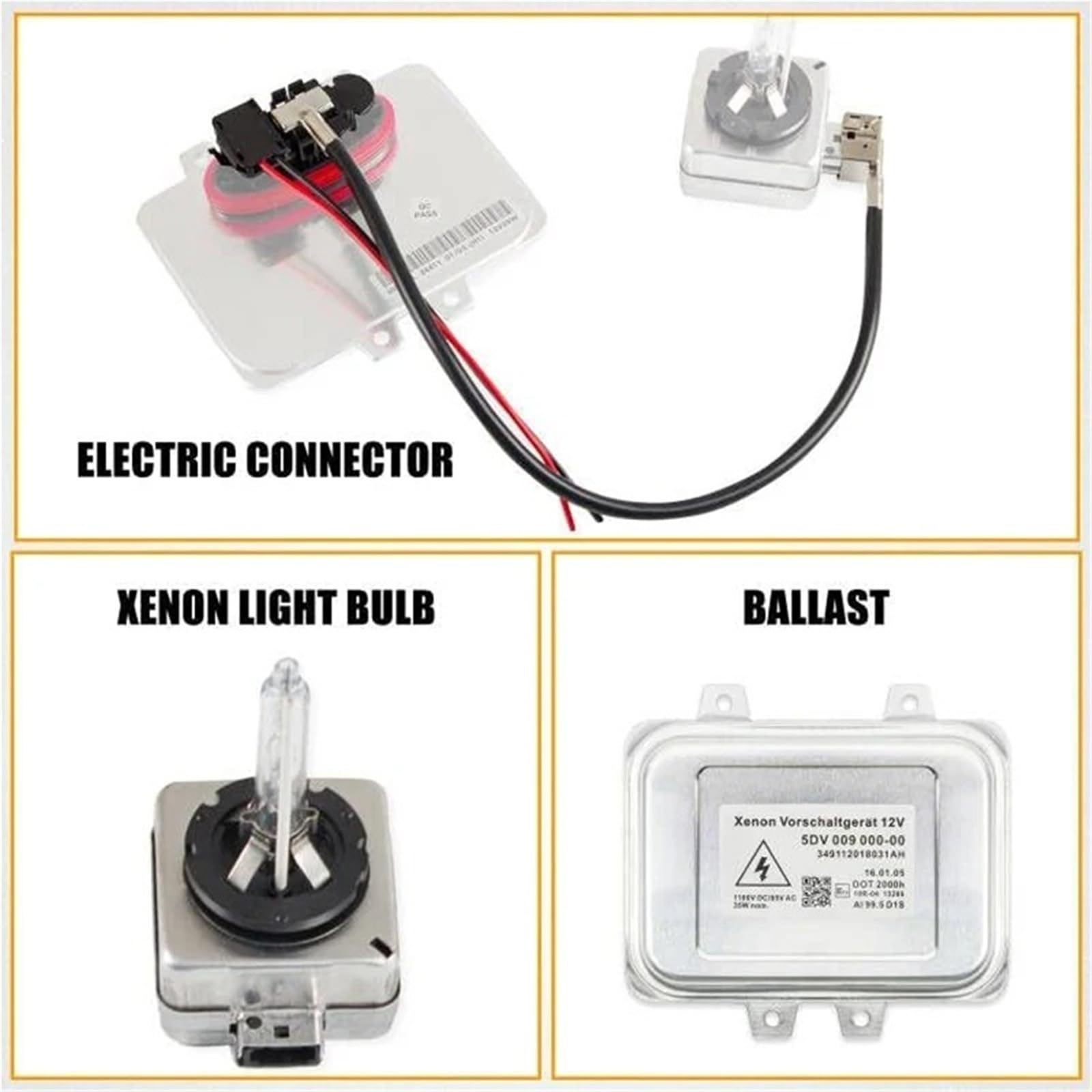 Phare Xénon HID Ballast Ballast De Phare Au Xénon D1S 12767670 5DV00900000 5DV009000-00, pour Jaguar XK8 XK 2007 2008(Only Ballast)
