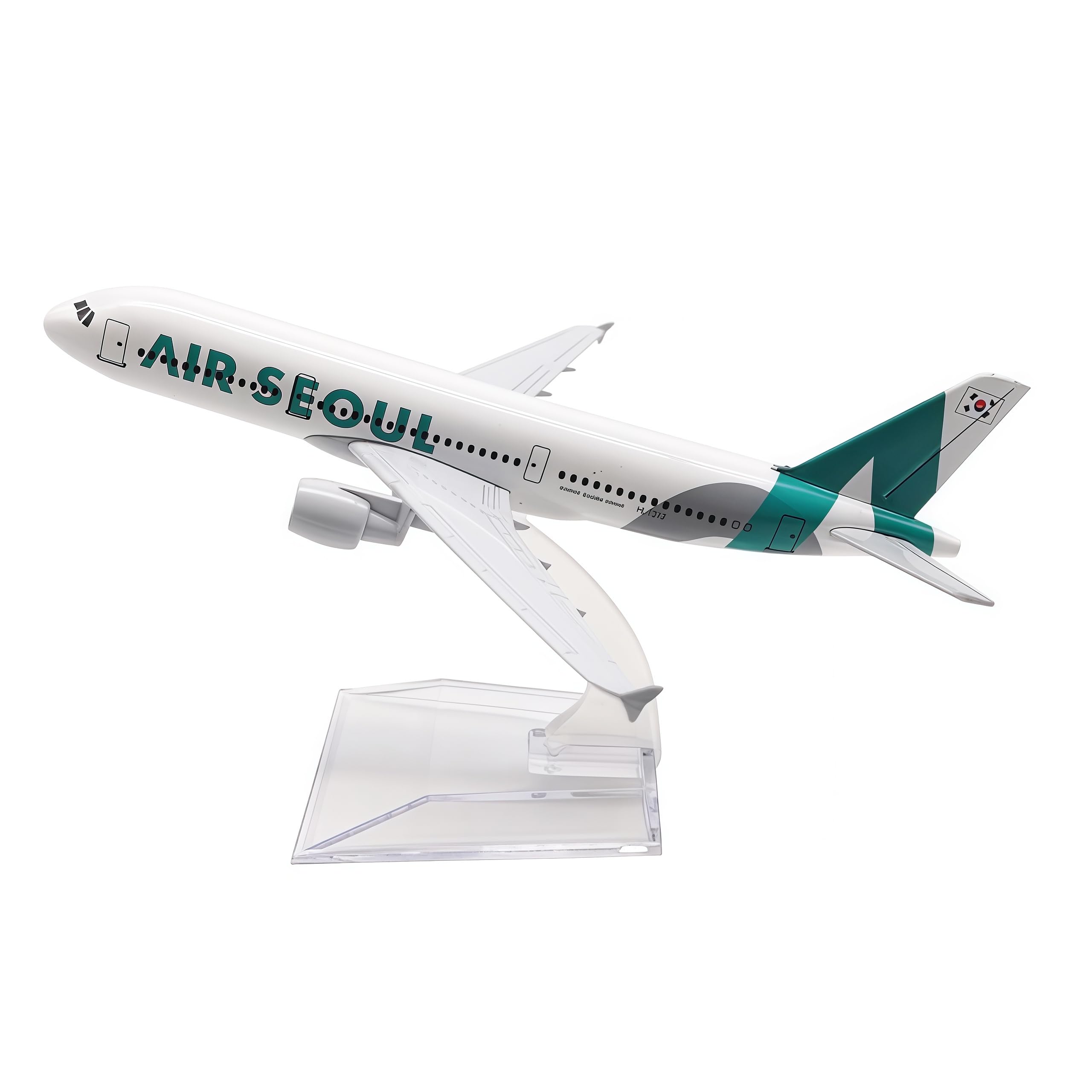 LGSRSNXHTX A320 Seoul 16cm Diecast Metal Airplane Model Aircraft Model With Stand For Aviation Enthusiast Gift,Model aircraft collection