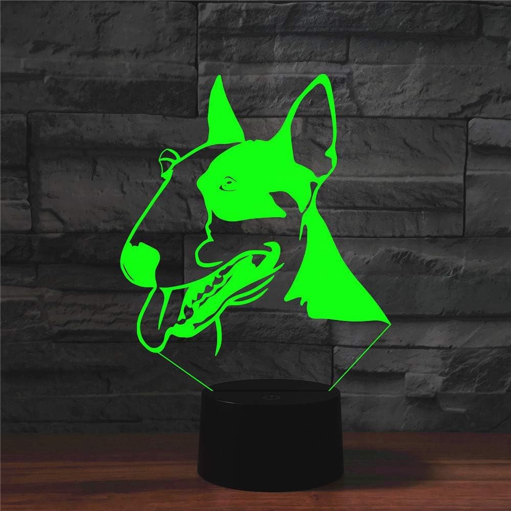 Nastrojowe światło 3D z psem, 16 kolorów, USB, lampa stołowa LED, prezent do domu, na imprezę, urodziny, prezent
