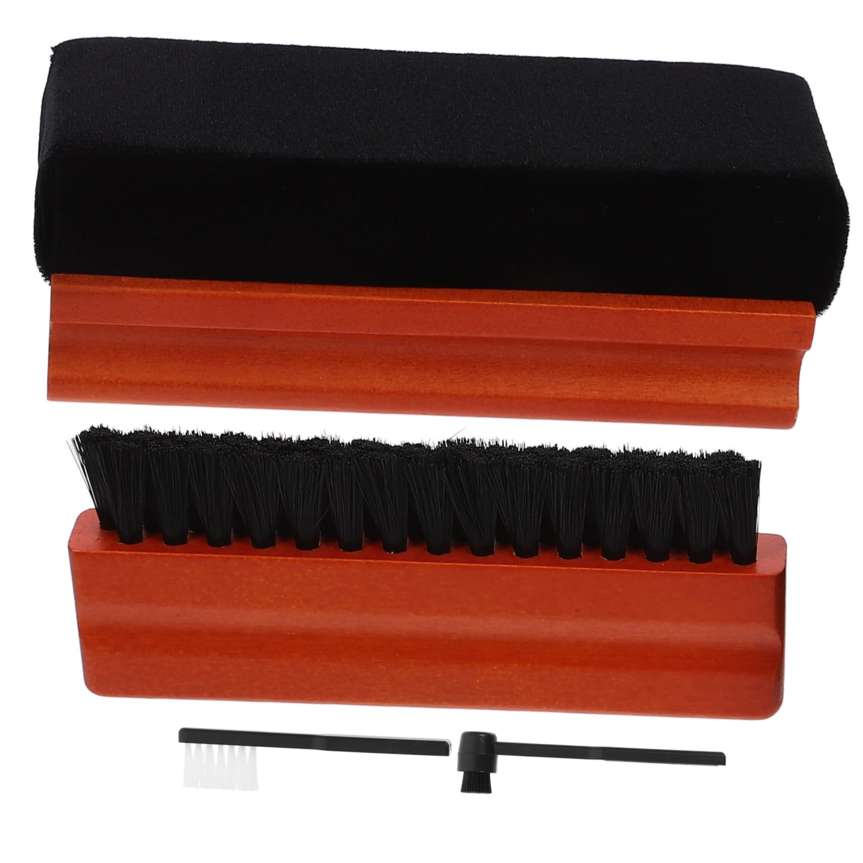 Kit de Limpieza para Vinilo y CD/DVD, Cepillo para Discos, Madera y Esponja, para Tocadiscos y Reproductores