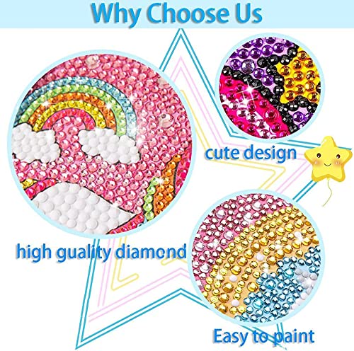 Diamond Painting Kits For Kids, 4 Pack Diamond Art For Kids Beginners, Kids Diamond Painting Kits, 5D Diy Diamond Painting Big Gem Full Drill Diamond Dots For Children Ages 6-8-9-12 #TOP6