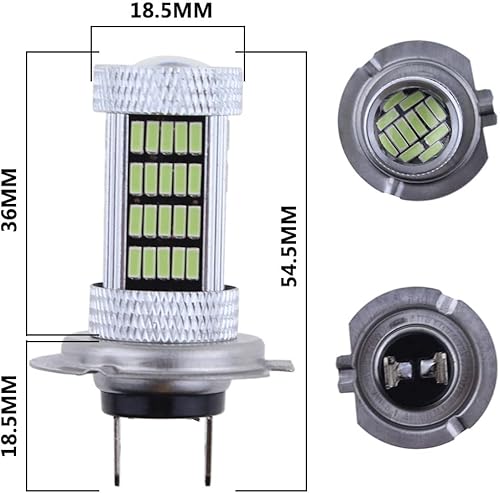 Miniatura 7 de Bombillas LED 92SMD 4014 de 8000 K, color azul hielo H7, bombillas antiniebla LED o luces de conducción diurna, lámparas DRL, 300% de brillo de