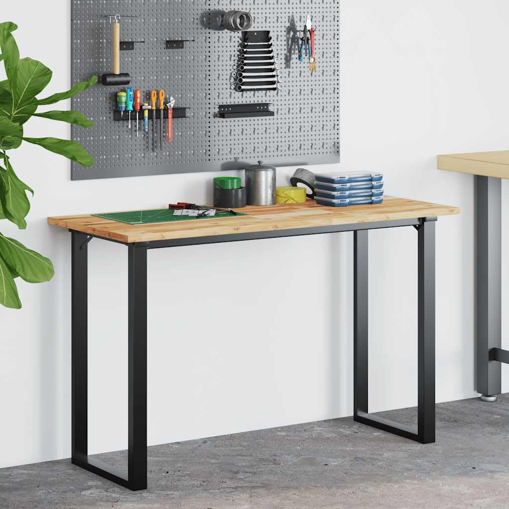 Hothingwell Piano Scrivania 160x50x2cm in Legno Massello di Acacia con Finitura a Olio, Tavolo da Lavoro Rettangolare per Cucina Garage o Bagno, Superficie Liscia Facile da Pulire