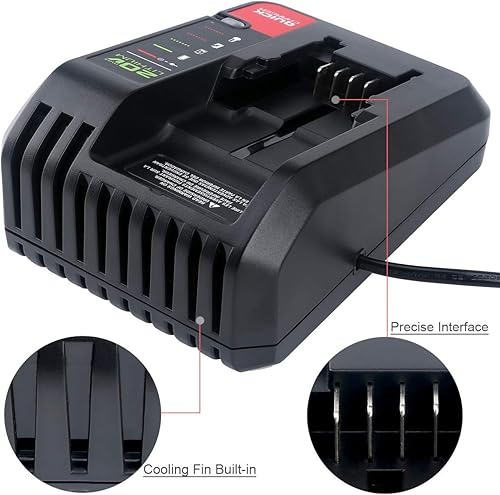 Miniatura 2 de WaxPar Cargador de batería rápido compatible con batería Porter Cable de 20 V, PCC692L PCC691L 20V Cargador de batería de herramienta eléctrica