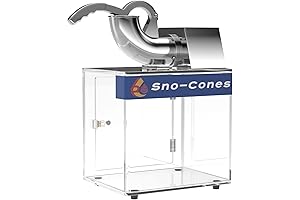 Commercial Snow Cone Machine, Dual Blades & 500lbs/H Ice Shaver