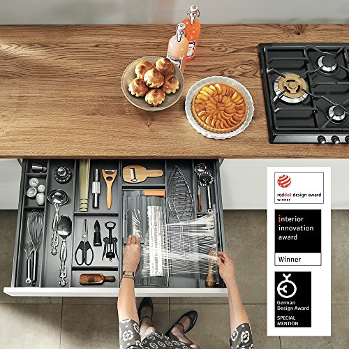 Foto von Blum AMBIA-LINE Folienschneider | 2-in-1 Cutter für Frischhalte- & Alufolie bis Ø 46 mm | faltenfreies Abrollen & sauberes Schneiden | Küchenhelfer mit modernem, platzsparendem Design | Oriongrau