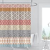 DOMOKU Boho Shower Curtain Bohemian Striped Colorful Design for Bathroom Decor Bathtub Curtain...