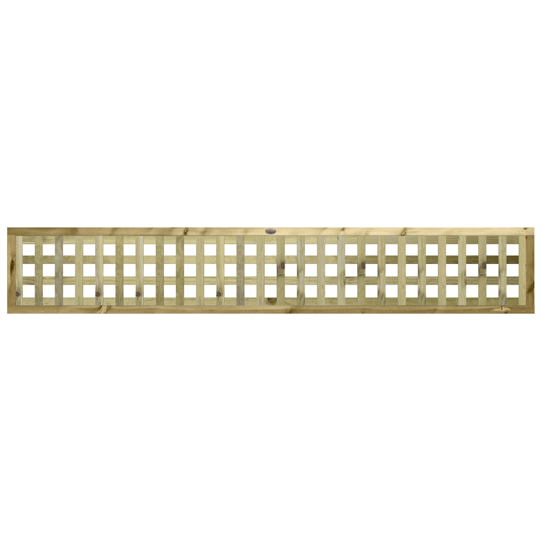 Fence Trellis Topper, 6ft x 1ft Framed Urban Square Wooden Panel (5 Pack)