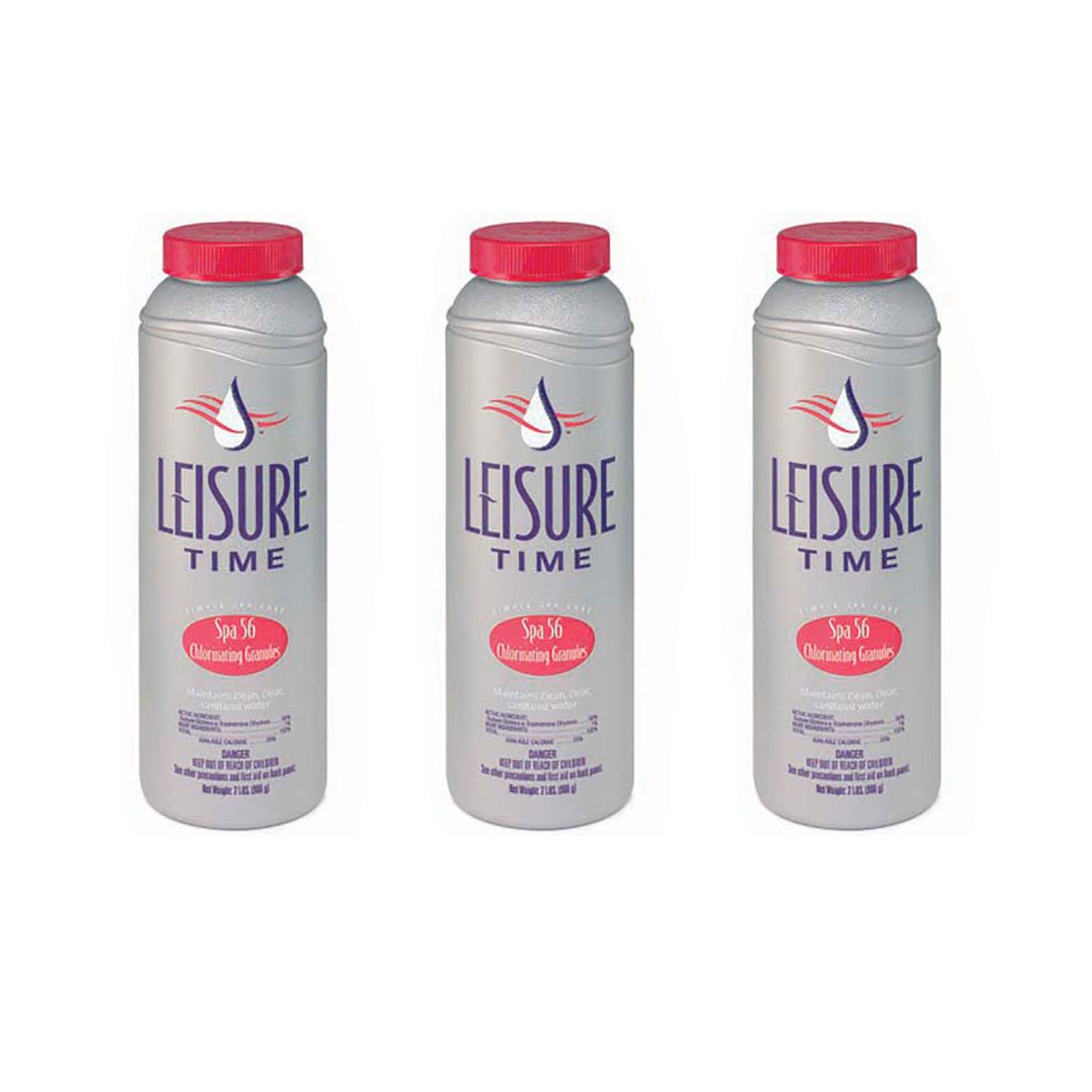 LEISURE TIME22337 Spa 56 Chlorinating Granules - 3 Packs