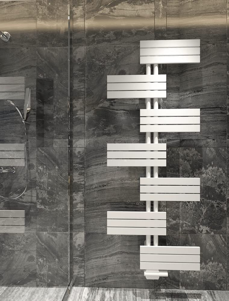 MC Heat Grzejnik łazienkowy 600 x 1400 mm – biały – z przesuniętym przyłączem środkowym – elegancki grzejnik panelowy