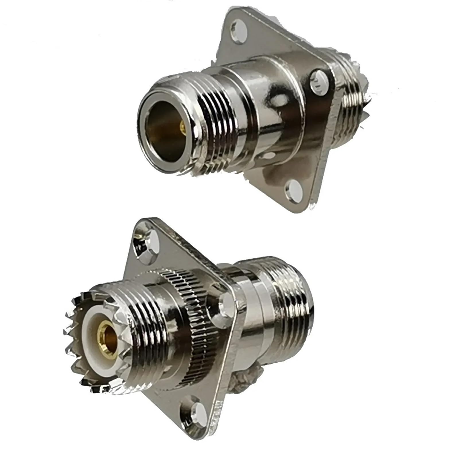 MXXDMOPD 1pcs Connector Adapter UHF SO239 Female Jack to N 4 Holes Flange RF Coaxial Converter 50ohm Wire Terminal