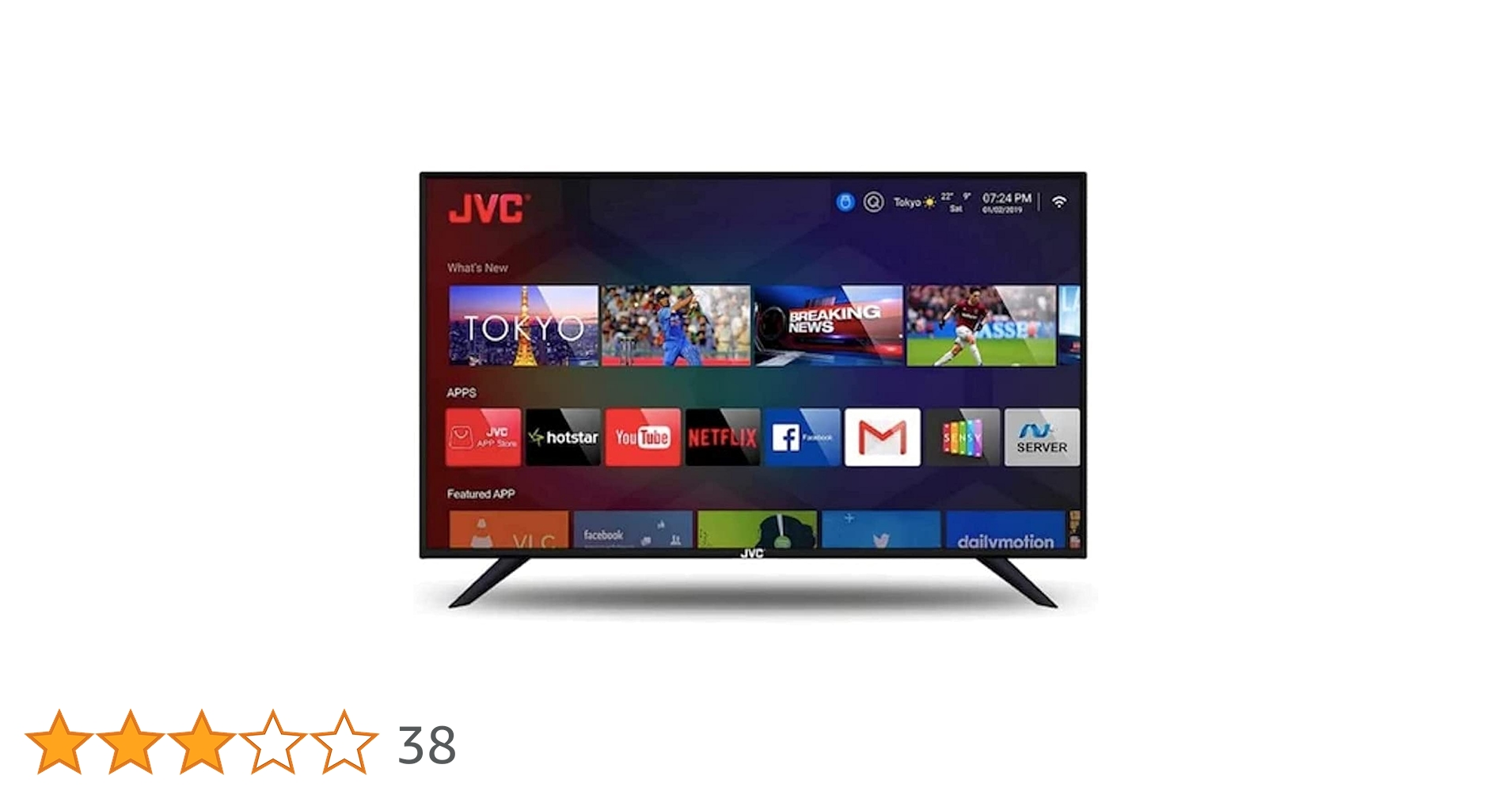 Jvc Smart TV de 32 polegadas Full HD Android Google Play, Netflix Jvc Smart TV de 32 polegadas Full HD Android Google Play, Netflix