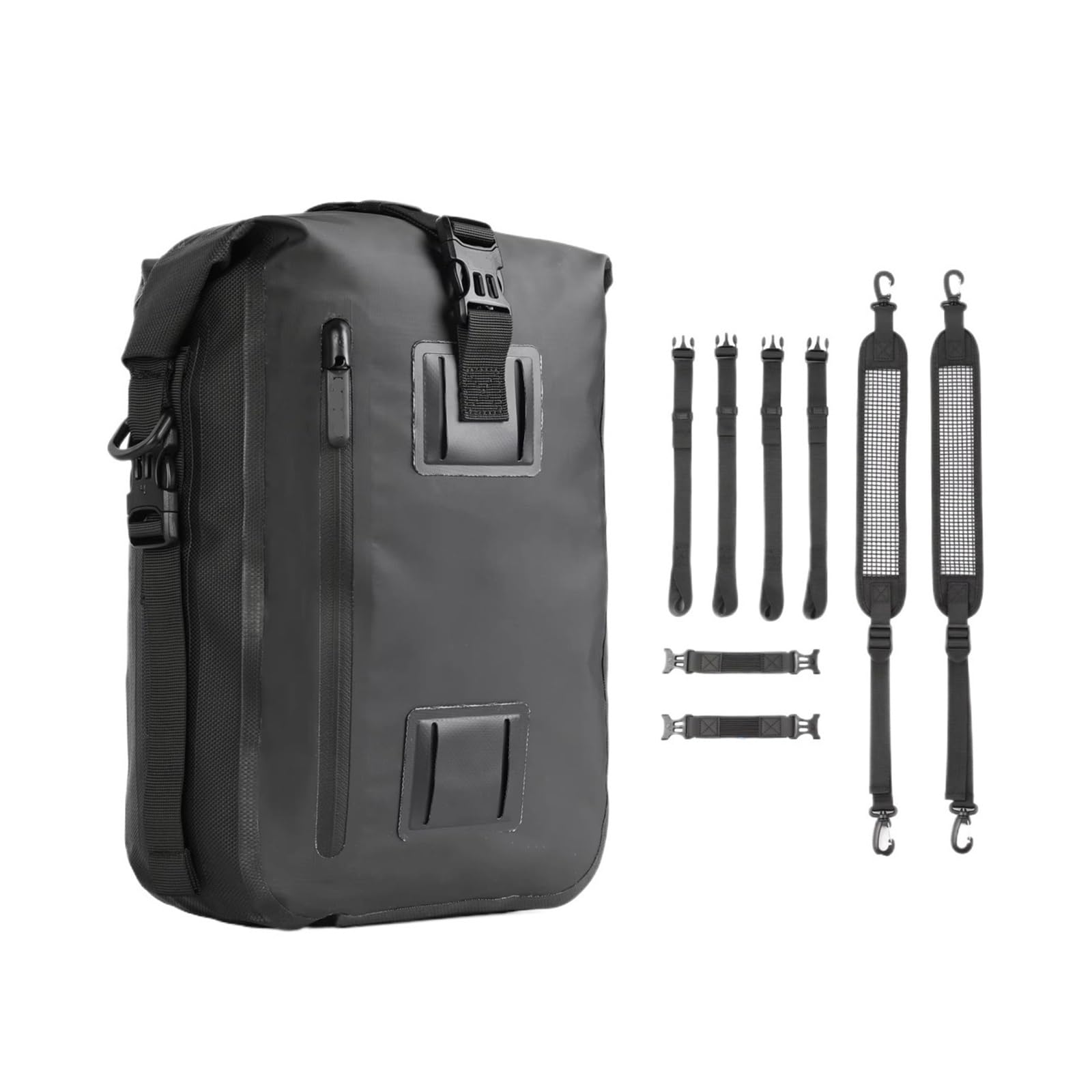 Borsa Coda Per Moto 8L/15L/30L Sedile Laterale Motore Impermeabile Sella Serbatoio Zaino Valigia Borse Da Sella Per Moto(8L-Black)