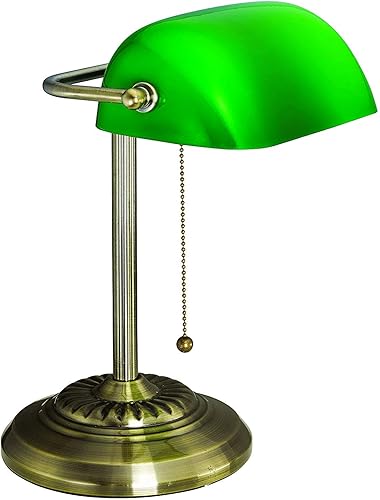 Miniatura 3 de V-Light Lámpara de trabajo de escritorio de latón antiguo con bombilla LED reemplazable