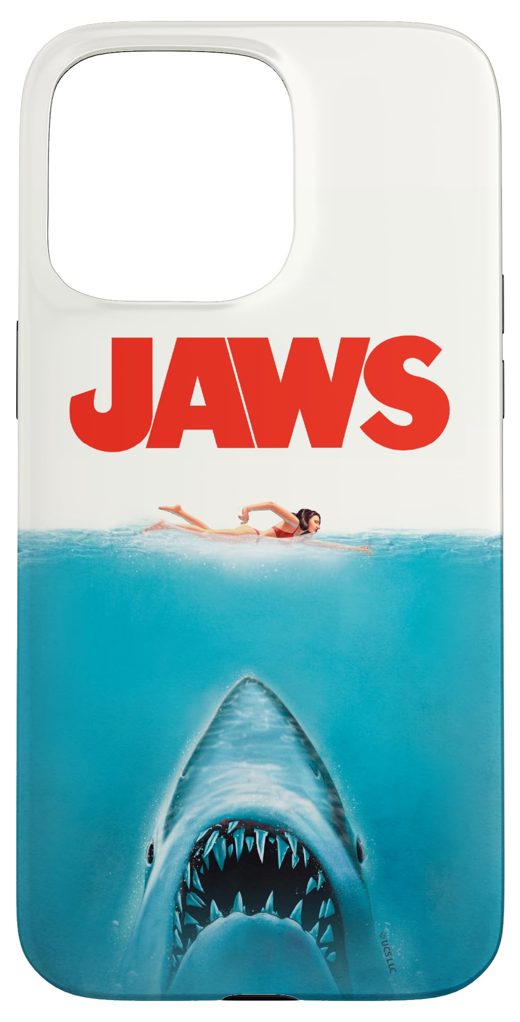 Jaws 50th Anniversary Poster Classic Front & Back Case for iPhone 15 Pro Max