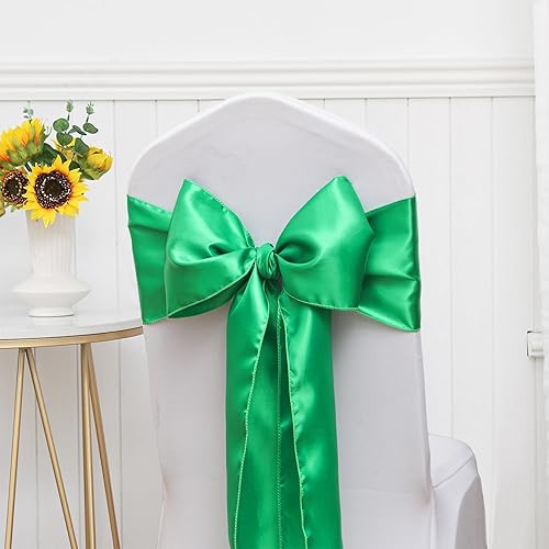 Miniatura 2 de Paquete de 50 cintas doradas universales doradas para sillas de boda, ceremonia, fiesta, banquete, eventos, decoración de sillas, 50 unidades