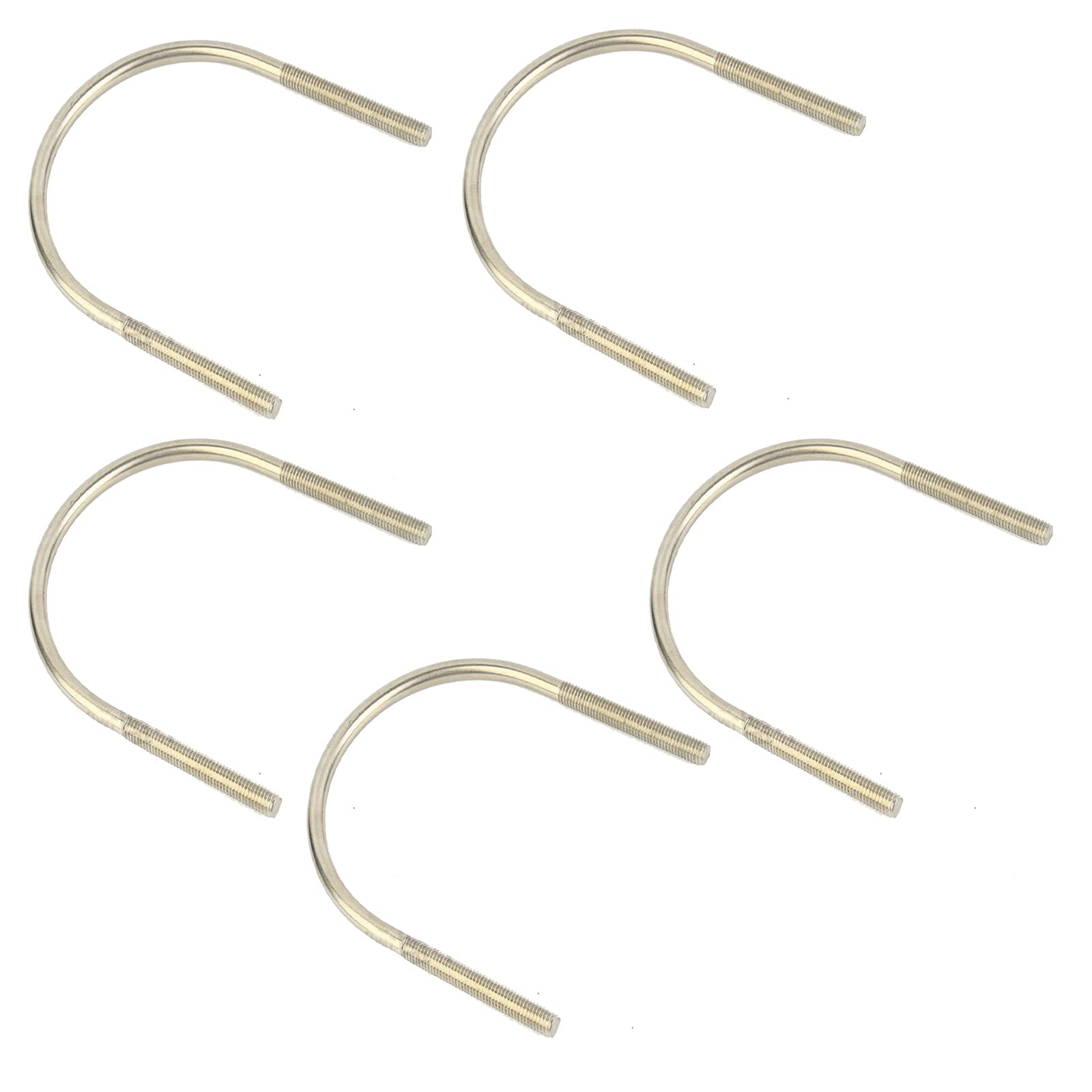 MACHSWON 5PCS U-Bolts 304 Stainless Steel M6x76mm U-Bolt Fastener U Shape Bolt For Pipelines Attaching Piping Tube Brackets