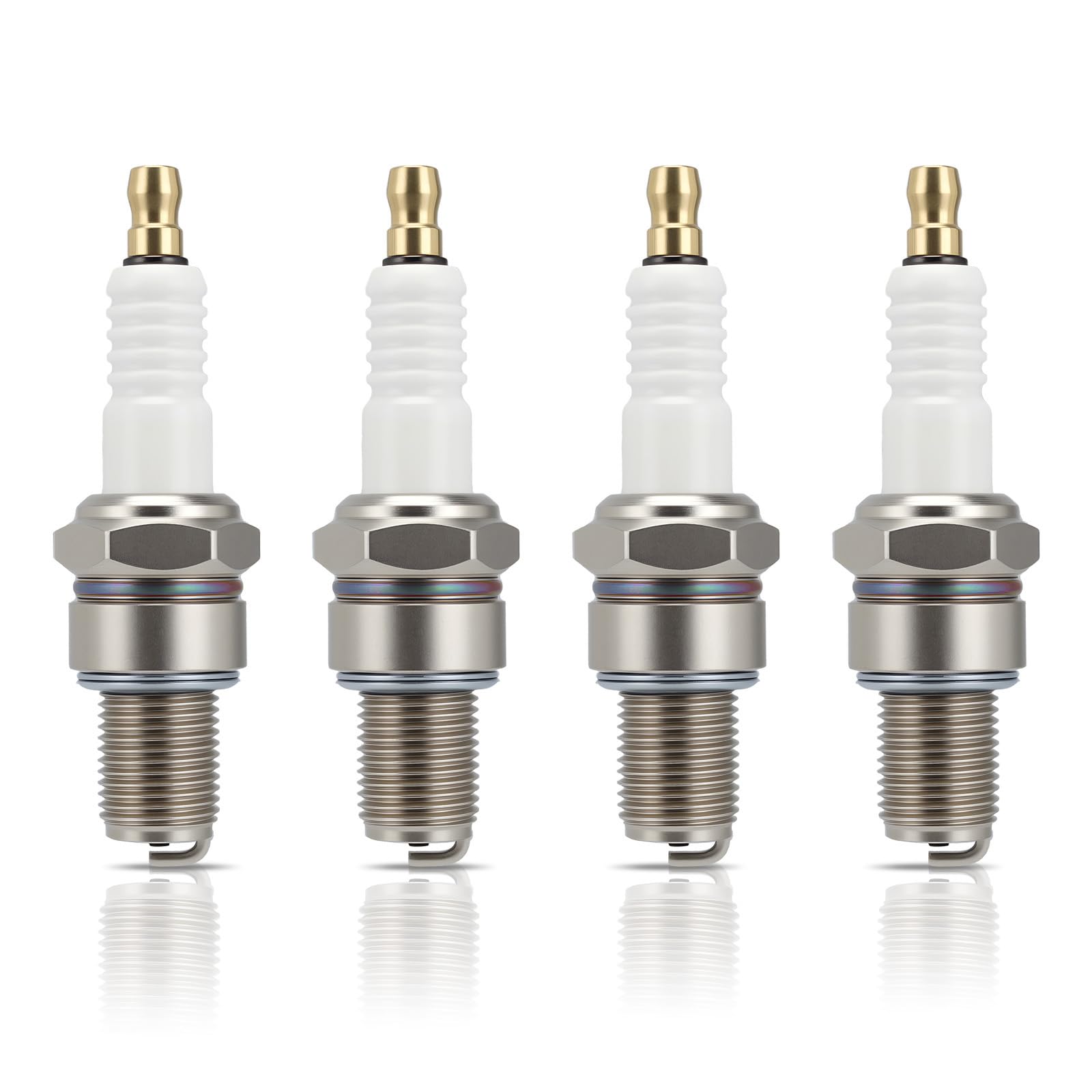 Hipa (Pack of 4) BR8ES Spark Plugs Compatible with Motorcycle, Marine, ATV,UTV NGK 5422 R BR8ES BR8ES-11- Copper Core, Nickel Electrode