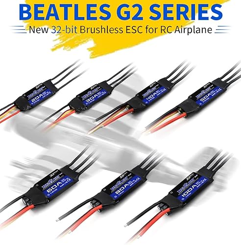 Miniatura 4 de Beatles G2 20A ESC con salida SBEC 4A5.5V para avión RC de ala fija 2-4S o proyecto de bricolaje necesita controlador electrónico de velocidad..