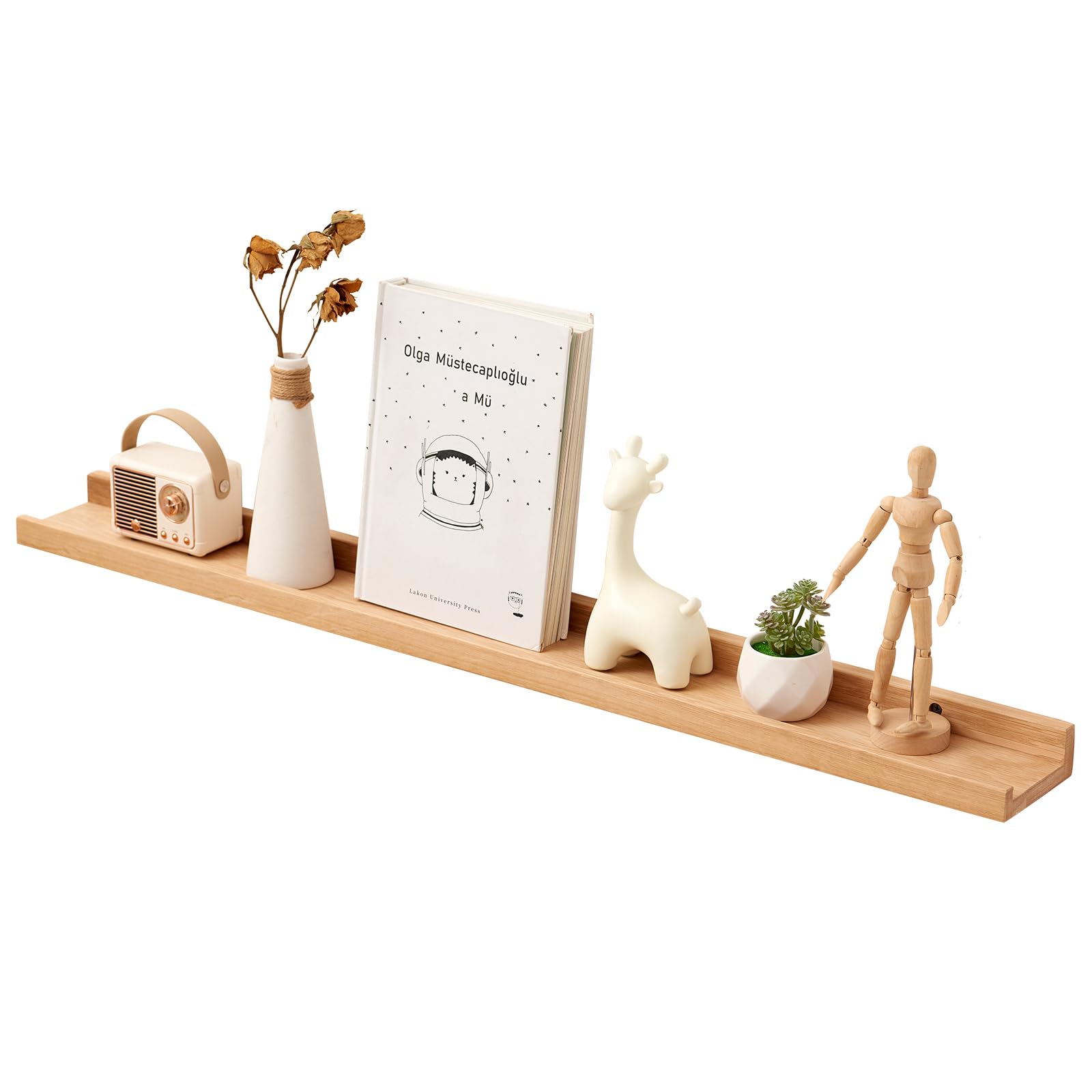 TREOAKWIS Oak Floating Shelf