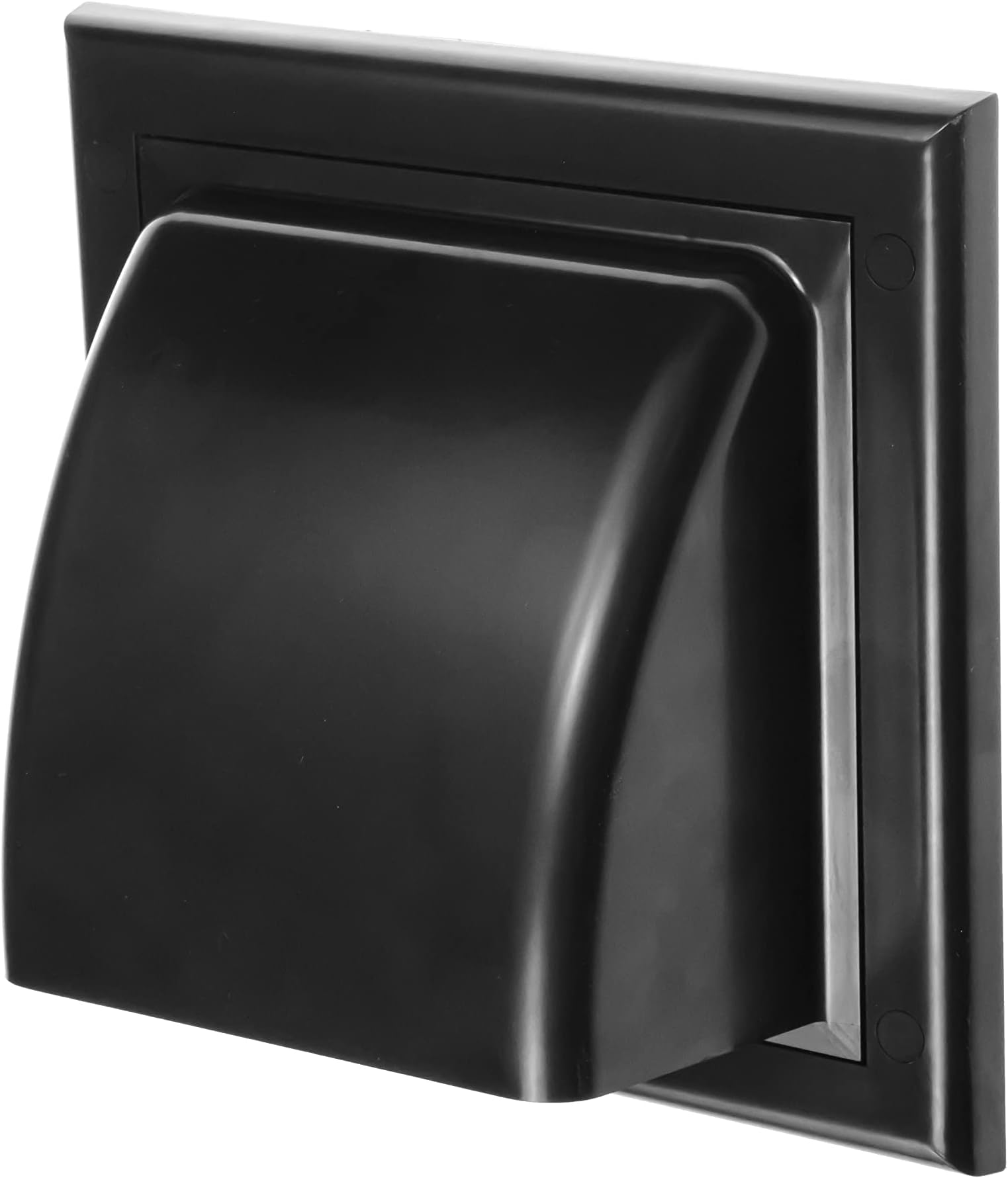 Awenta 4" Inch Wall Vent Cover with Backdraft Damper - Black ABS Plastic Hood with Gravity Flap/Rain Guard - Weatherproof Exterior Exhaust Grille for Dryer Bathroom Kitchen Fans - Outdoor Air Outlet