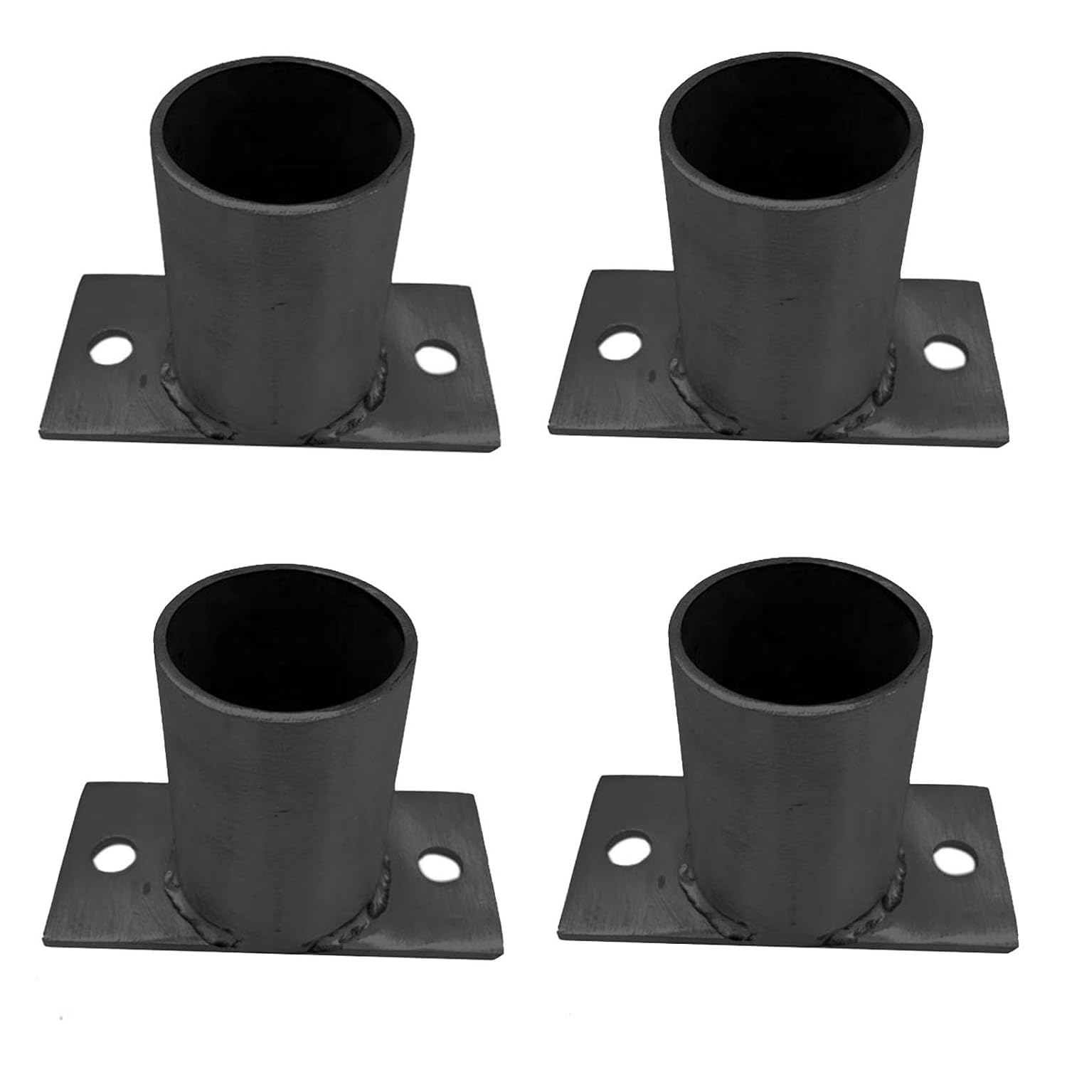 Einschlagbodenhülse 4 Stück Runder Geländer Post Bodenflansch, Decking Post Basisdeckung für Schild/Postfach/Beton/Deck(Dia 190mm(7 1/2in))