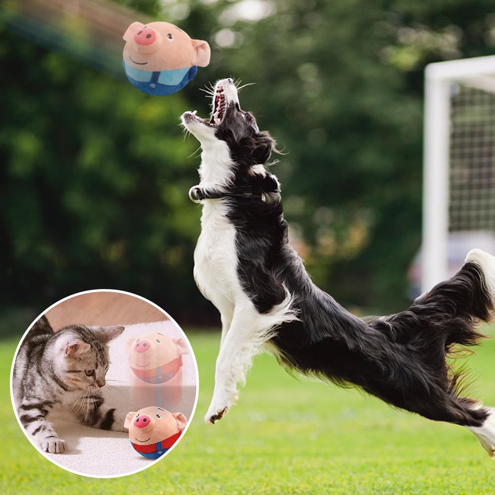 Hundespielzeug für kleine, große Hunde, Welpenspielzeug, um sie zu beschäftigen, bewegliches interaktives quietschendes Hundespielzeug, aktives bewegliches Haustier-Plüschspielzeug, kleines