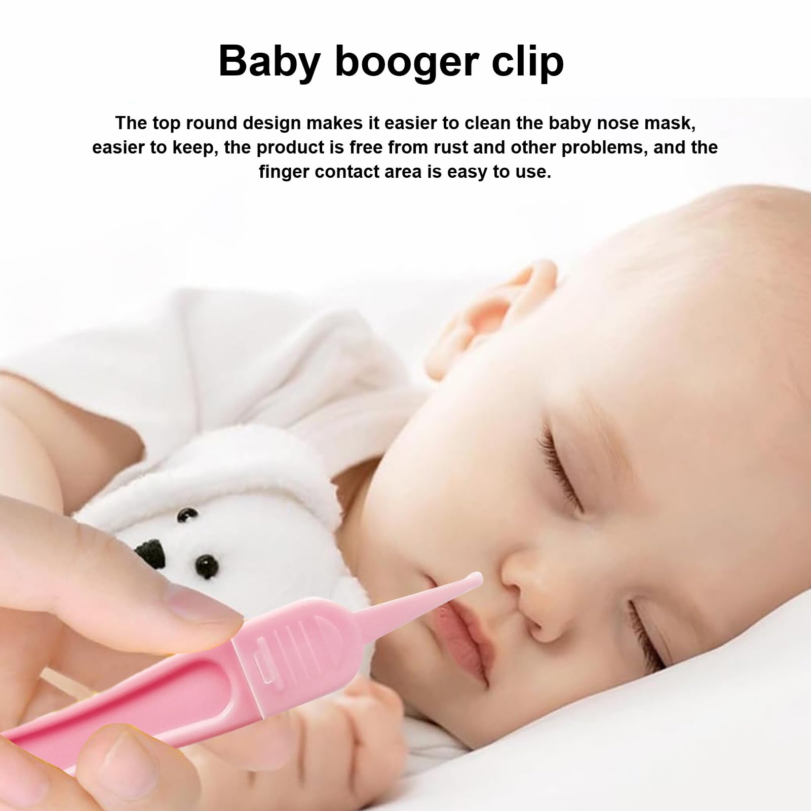 Pinzette per naso, pinzette per la pulizia del naso, detergente per bambini, pinza rotonda, portatile e sicuro e per pulire i condotti uditivi, i passaggi nasali e lo sporco ombelicale