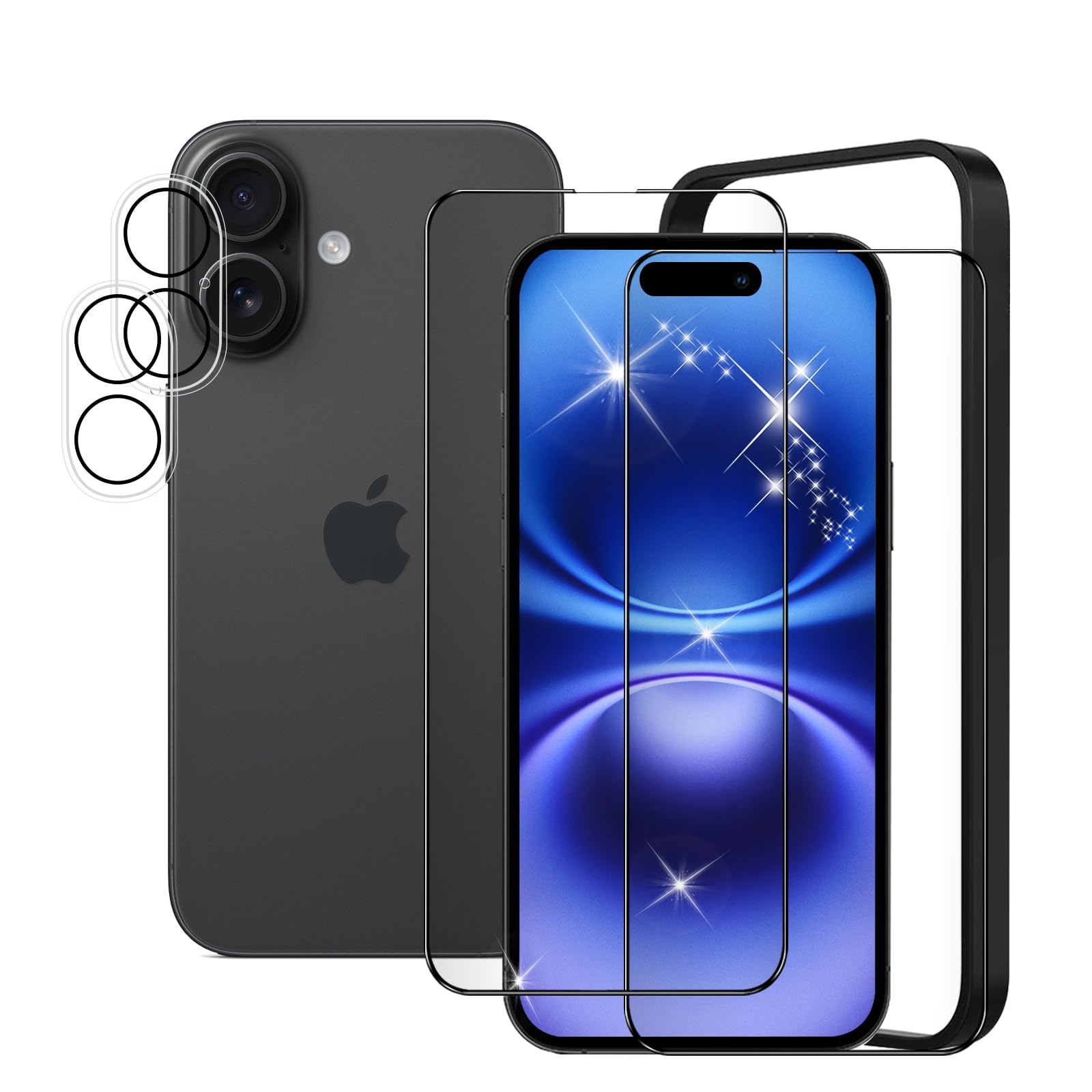 Amazon.co.jp: MINIKA iPhone16 ガラスフィルム 全面保護 ［2枚