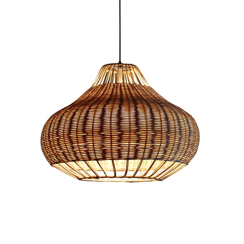 Abat-Jour en rotin naturel et suspension de style nordique pour salon et cuisine