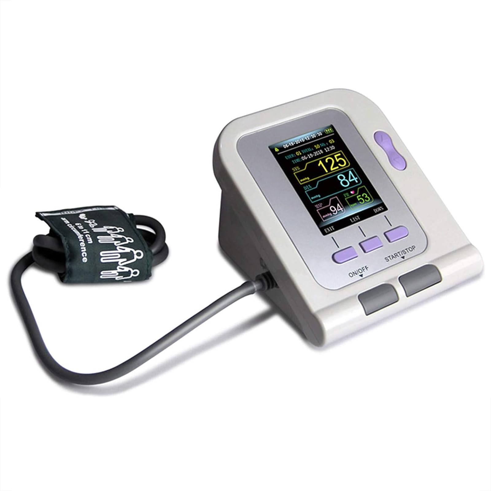 Monitor digital de presión arterial veterinaria, monitor de presión arterial totalmente automático en la parte superior del brazo con 3 modos y puños, 100 juegos de memoria para perros/gatos/mascotas