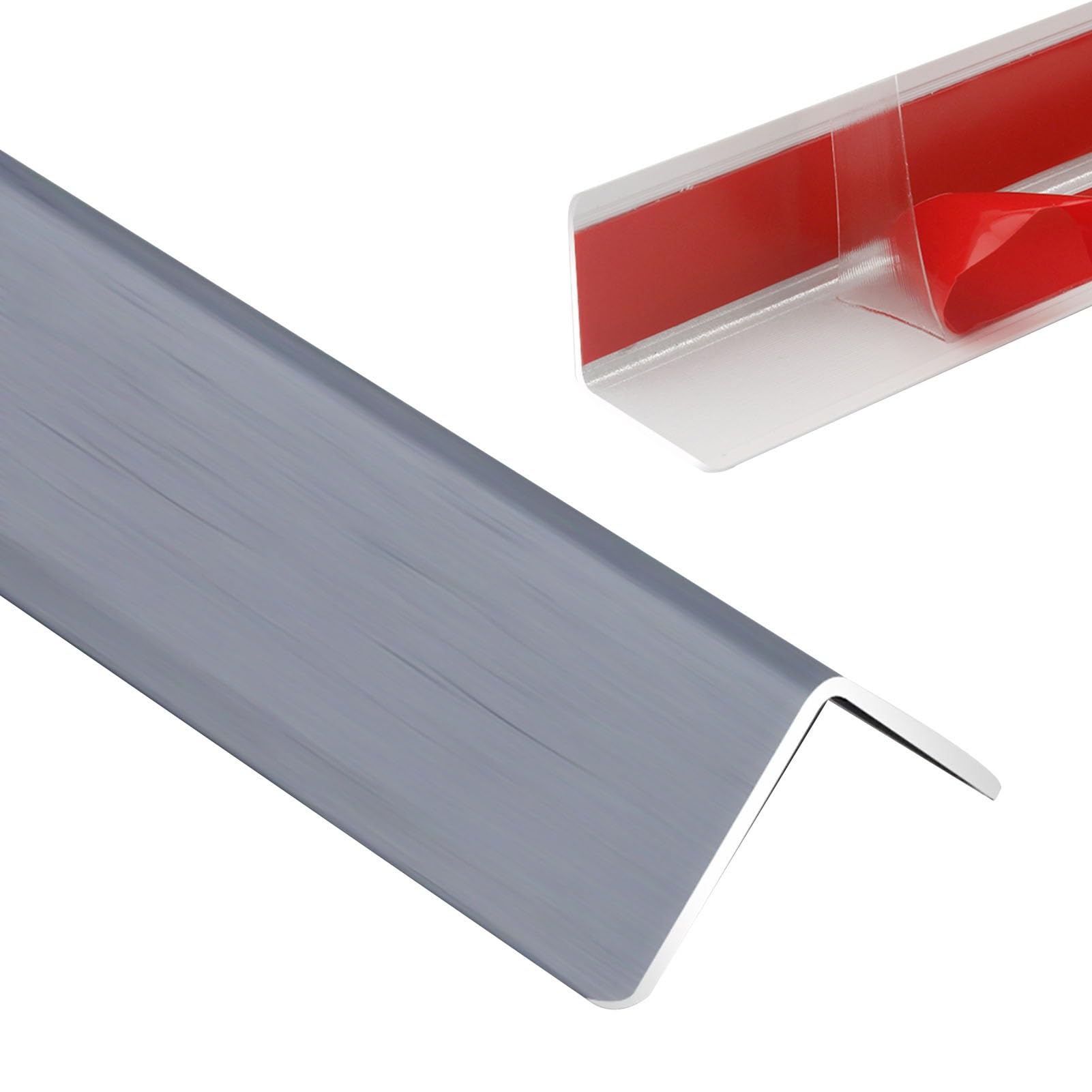 Protectores de esquina de aluminio para paredes, protector de pared de esquina autoadhesivo, protector de esquina para interiores, sala de estar, dormitorio, tira de borde fácil de cortar e instalar