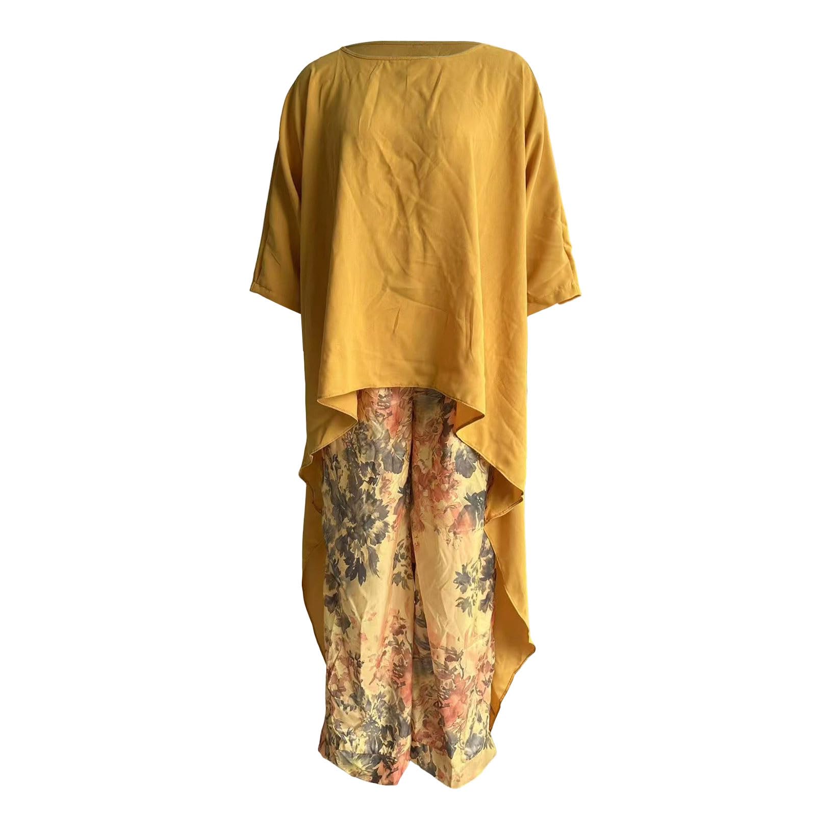 Pantaloni Arrival con Gamba Larga e vestibilità Comoda, abbinati a Una Maglia Corta Davanti e Lunga Dietro, Perfetti per Tutti i Giorni.