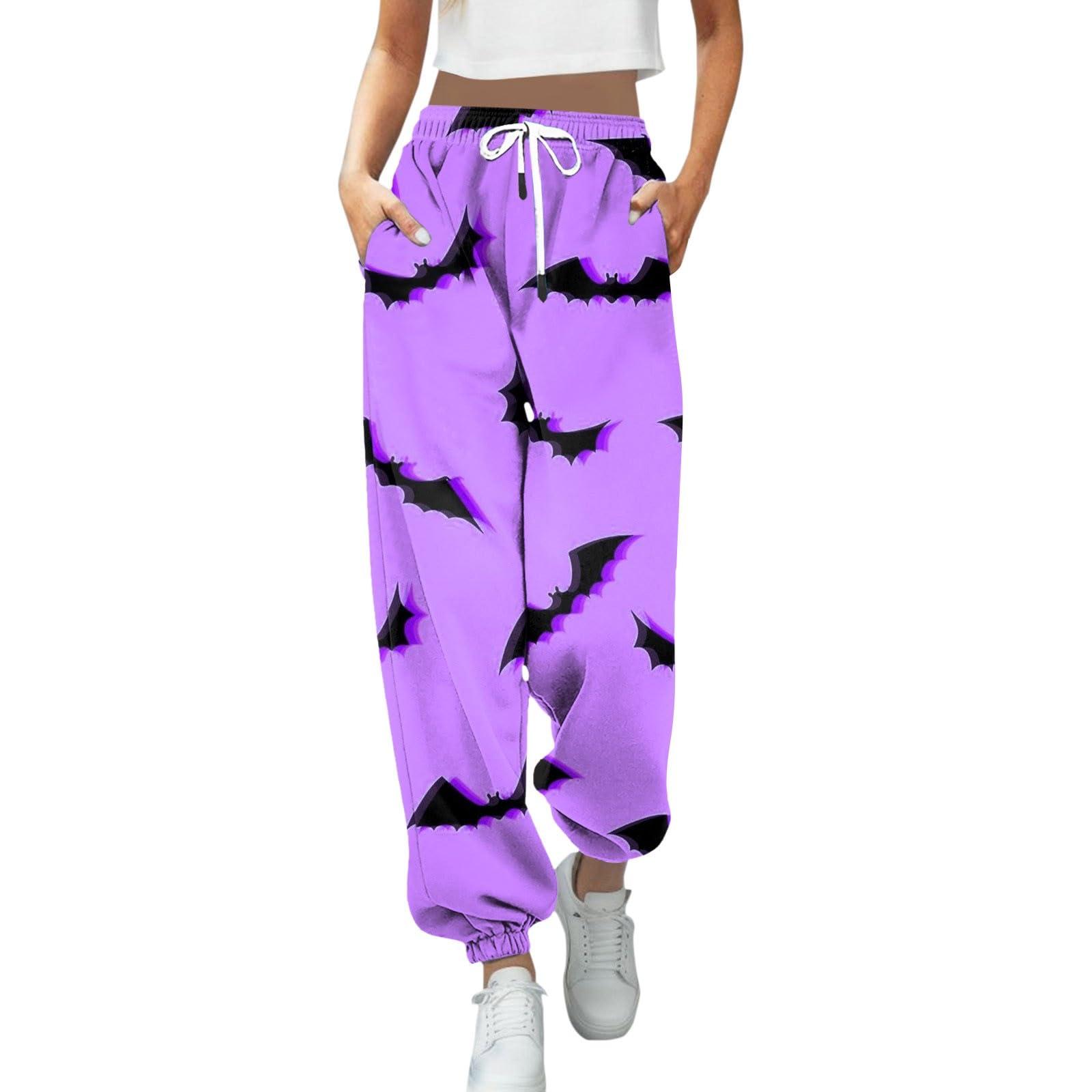 UJSQNDG Women's Casual Pants Baggy Pants for Women Empire Waist Cotton Linen Cropped Pants Modern Fit Straight Leg Pants Soft Trousers for UK Outdoors Wide Leg Lounge Pants Women Women's Pajama Pants